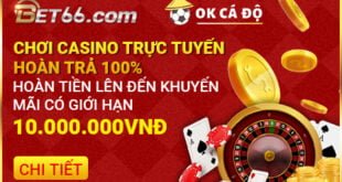 Bet66 hoàn tiền casino trực tuyến